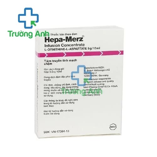 Hepa-Merz 5g/10ml B.Braun - Thuốc điều trị các bệnh về gan hiệu quả