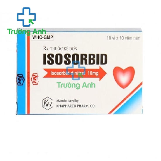 Isosorbid Khapharco - Thuốc phòng và điều trị đau thắt ngực hiệu quả