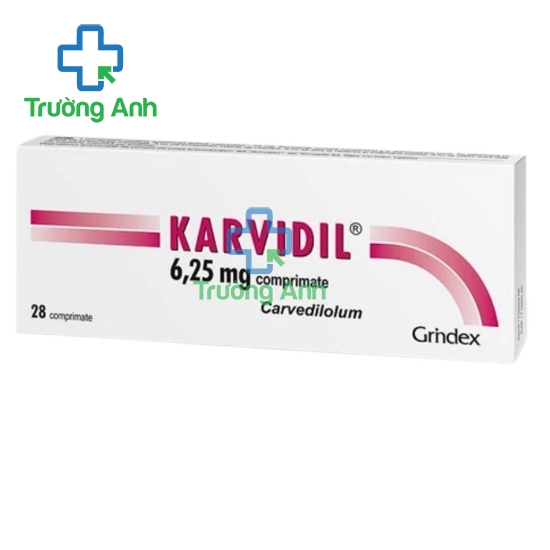 Karvidil 6.25mg Grindeks - Thuốc điều trị tăng huyết áp hiệu quả