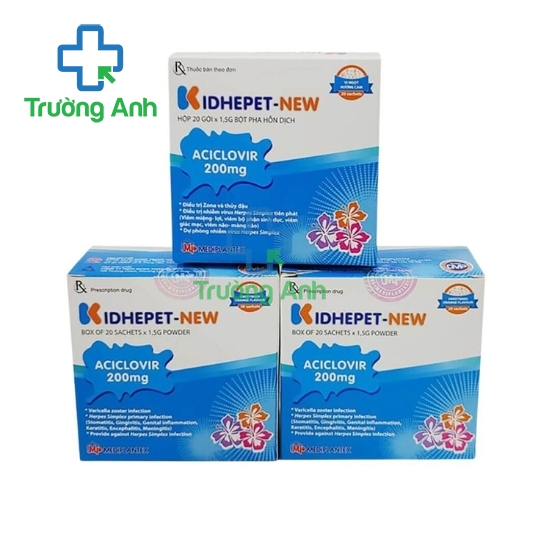 Kidhepet- new - Thuốc điều trị Zona và thuỷ đậu, nhiễm virus ở trẻ em của Mediplantex