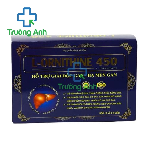 L-Ornithine 450 (60 viên) - Hỗ trợ giải độc gan và bảo vệ gan hiệu quả