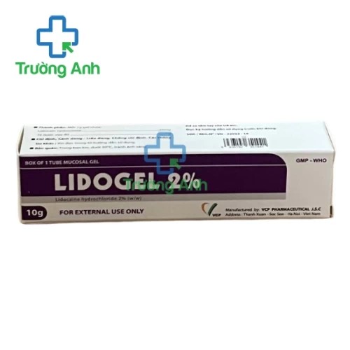 Lidogel 2% VCP 10g - Thuốc gây tê tại chỗ niêm mạc hiệu quả  