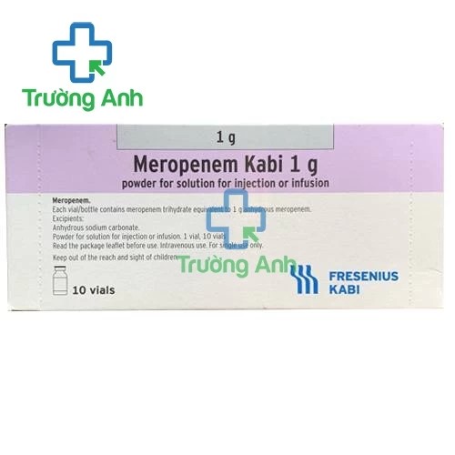 Meropenem Kabi 1g - Thuốc điều trị nhiễm khuẩn hiệu quả của Italy