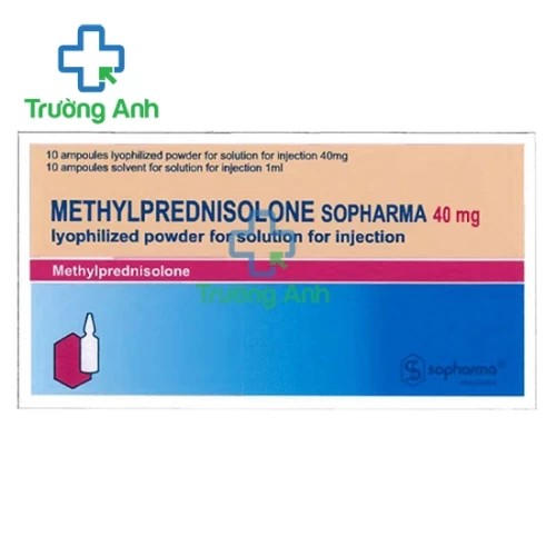 Methylprednisolone Sopharma 40mg - Thuốc kháng viêm hiệu quả