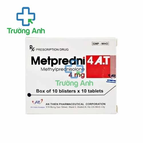 Metpredni 4 A.T (Chai 100 viên) - Thuốc chống viêm và giảm miễn dịch
