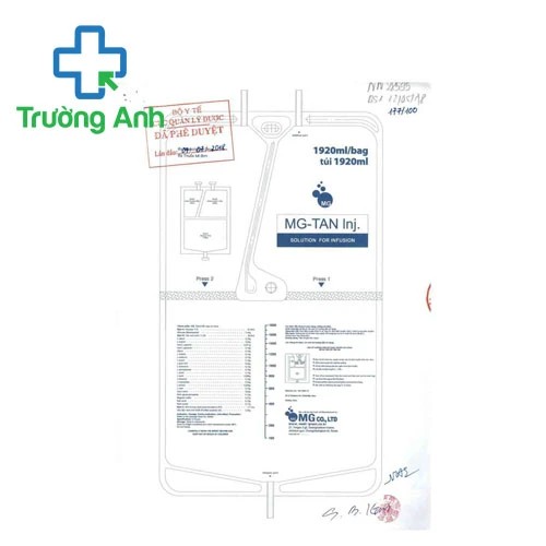 Mg-tan Inj (1920ml) - Cung cấp nước, điện giải, acid amin cho cơ thể