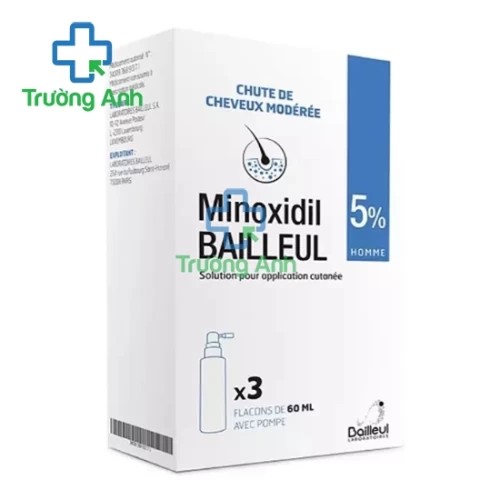 Minoxidil baileul 5% 60ml - Thuốc trị rụng tóc hiệu quả Pháp