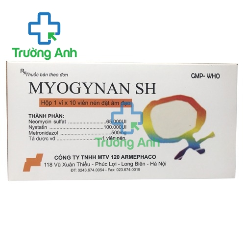 Myogynan SH - Viên đặt âm đạo giảm viêm nhiễm phụ khoa hiệu quả