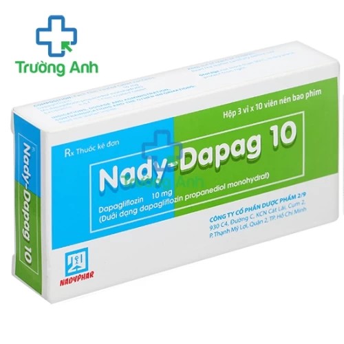 Nady-Dapag 10 Nadyphar - Thuốc điều trị đái tháo đường tuýp 2