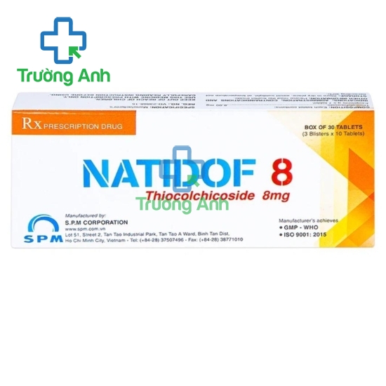 Natidof 8 SPM - Thuốc điều trị co thắt gây đau hiệu quả