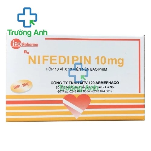 Nifedipin 10mg Armephaco - Thuốc điều trị huyết áp cao hiệu quả