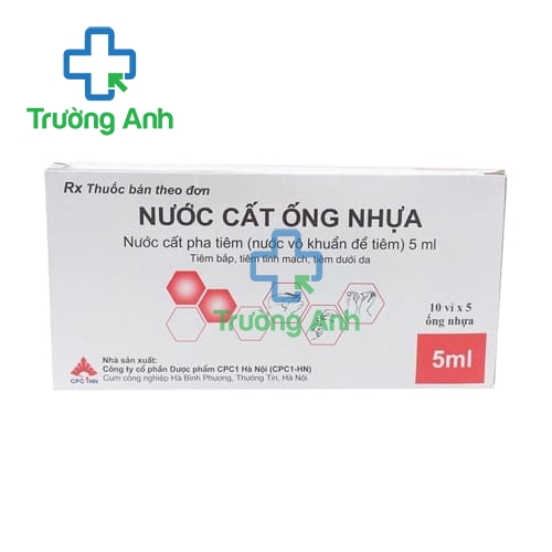 Nước cất ống nhựa 5ml CPC1HN - Dung môi, nước cất hòa tan