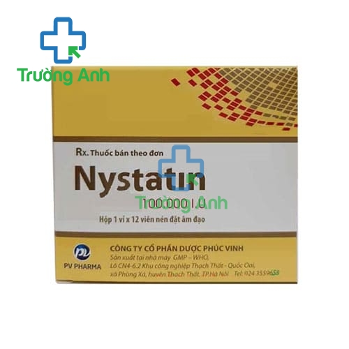 Nystatin 100.000IU PV Pharma (viên đặt) - Thuốc điều trị nhiễm nấm phụ khoa hiệu quả