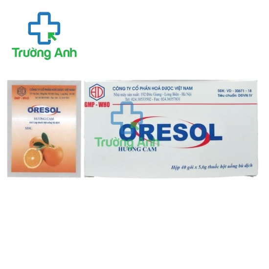 Oresol hương cam 5,6g Hóa Dược - Giúp bổ sung điện giải hiệu quả