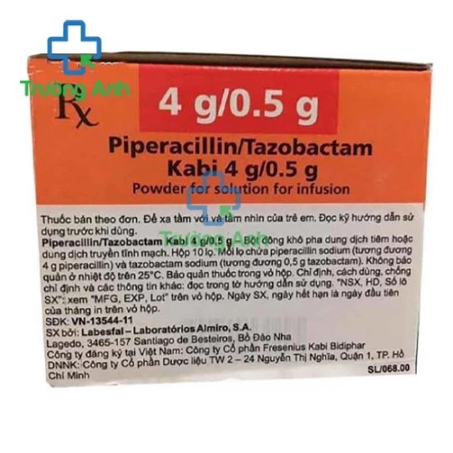 Piperacillin/Tazobactam Kabi 4g/0.5g - Thuốc điều trị nhiễm trùng nặng hiệu quả của  Bồ Đào Nha
