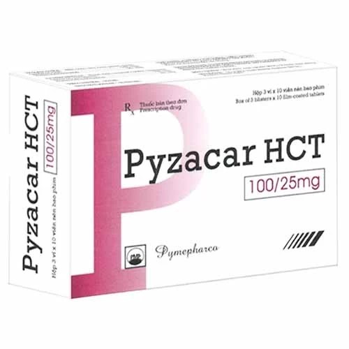 Pyzacar HCT 100/25mg - Thuốc điều trị tăng huyết áp của Pymepharco