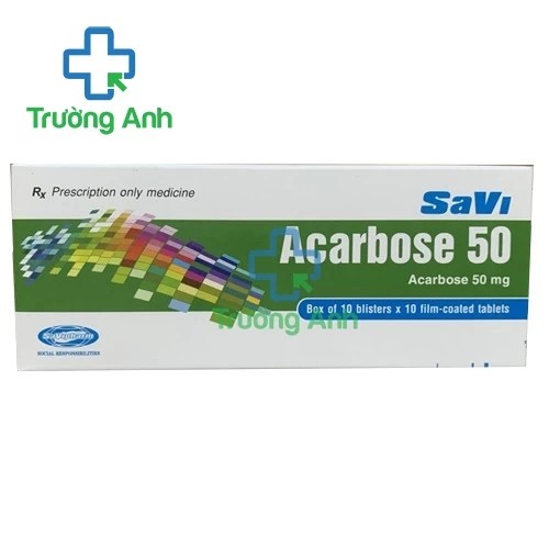 SAVI ACARBOSE 50 - Giúp điều trị đái tháo đường tuýp 2 hiệu quả