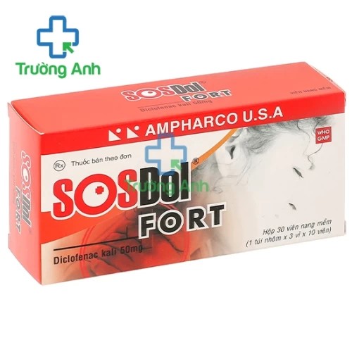 SOSDol fort 50mg - Thuốc giảm đau, chống viêm hiệu quả
