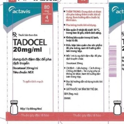 Tadocel 80mg/4ml - Thuốc điều trị ung thư hiệu quả của Actavis