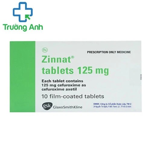 Zinnat tablets 125mg - thuốc điều trị nhiễm khuẩn hiệu quả của Anh