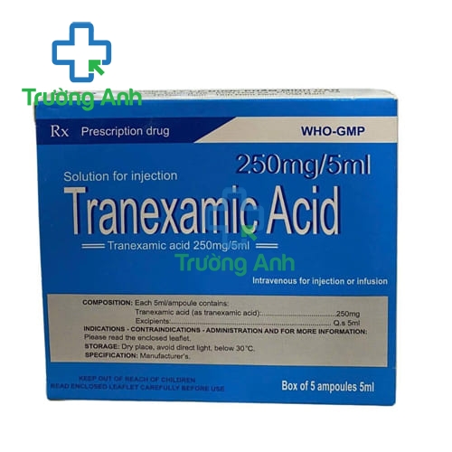 Tranexamic acid 250mg/5ml MD Pharco - Phòng ngừa và điều trị chảy máu