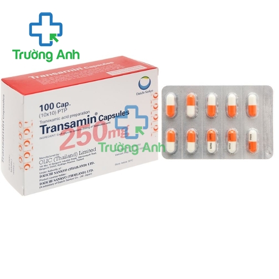 Transamin Capsules 250mg Olic - Thuốc điều trị và phòng ngừa chảy máu hiệu quả của Thái Lan
