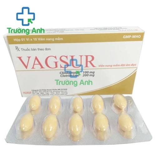 Vagsur - Viên đặt điều trị nhiễm trùng âm đạo hiệu quả của Medisun
