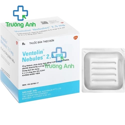 Ventolin nebules 2,5mg - Thuốc điều trị hen phế quản hiệu quả của Úc
