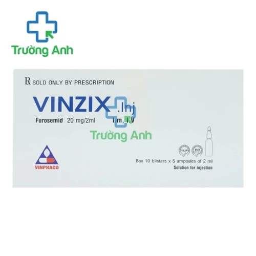 Vinzix Inj.20mg/2ml - Thuốc lợi tiểu hiệu quả