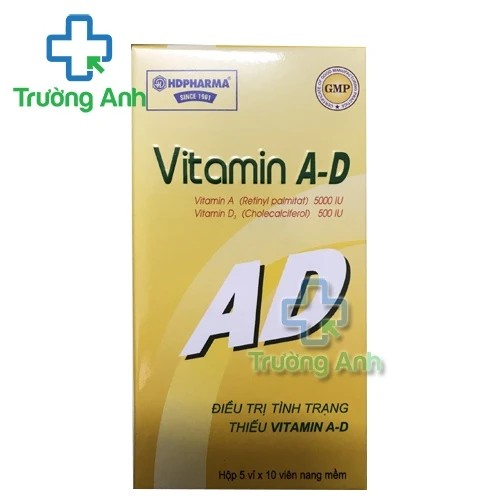 Vitamin A-D 5000IU/500IU HD Pharma - Giúp bổ sung vitamin A và D hiệu quả
