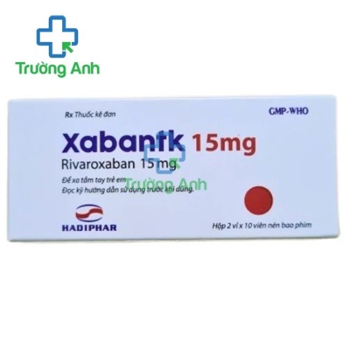 Xabantk 15mg Hadiphar - Thuốc điều trị thuyên tắc huyết khối tĩnh mạch
