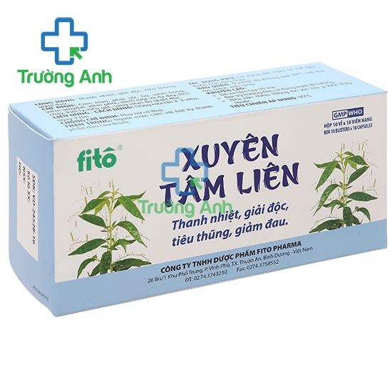 Fito Xuyên tâm liên - Hỗ trợ điều trị cảm mạo, phát sốt, ho, viêm họng